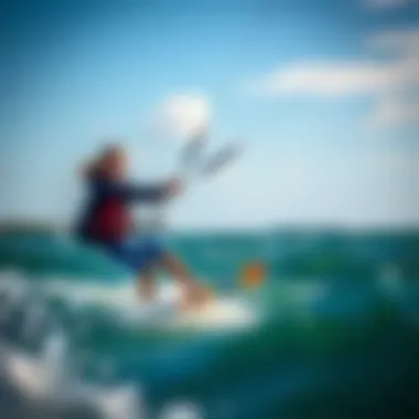 Mastering Kitesurfing Techniques A kitesurfer navigating the waves with skill