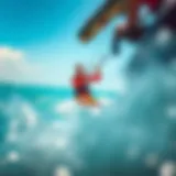 Experience the Thrill of Kitesurfing A vibrant kitesurfing scene showcasing the thrill of the sport
