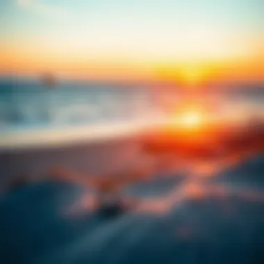 A stunning sunset view over a popular local kitesurfing spot