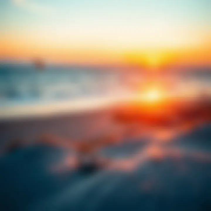 A stunning sunset view over a popular local kitesurfing spot