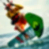 Dynamic Action in Kiteboarding with LiquidForce Dynamic kiteboarding action showcasing LiquidForce gear