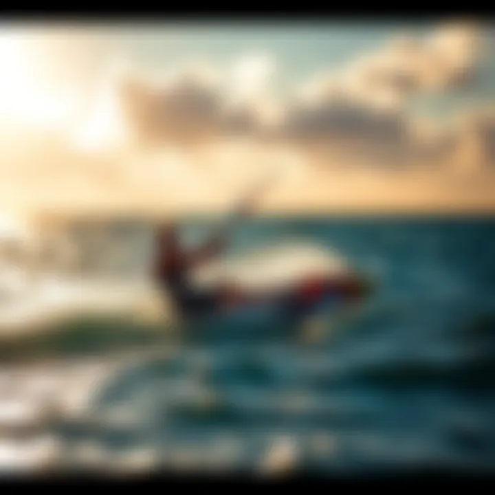 Mastering Techniques for Optimal Performance An individual expertly maneuvering on the water with a kite