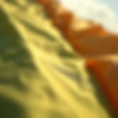 Durability of Ripstop Nylon in Kites A close-up view of ripstop nylon fabric used in kite construction, showcasing its durability and lightweight characteristics.