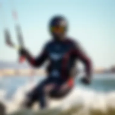 Experience Kiteboarding in the Mustang Dry Suit Kiteboarding with Mustang Dry Suit in action