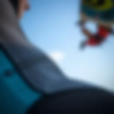 Detail of Mystic Drysuit Features Detailed view of Mystic drysuit features and stitching