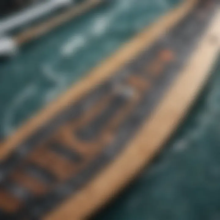 Close-up of advanced materials used in crafting the Mystic kiteboard