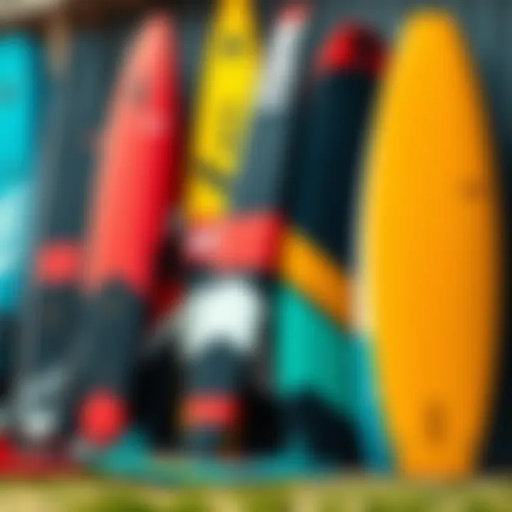 Diverse Selection of Naish Foils An array of Naish foils displayed, highlighting different shapes and sizes for various riding styles.