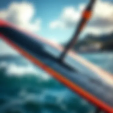 Innovative Design of the Naish S26 Hover Wing Close-up of the Naish S26 Hover Wing Carbon materials and design