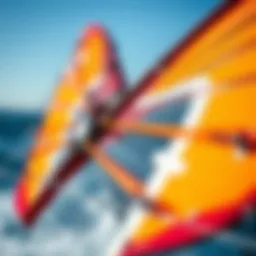 Close-up view of Naish wing foil design