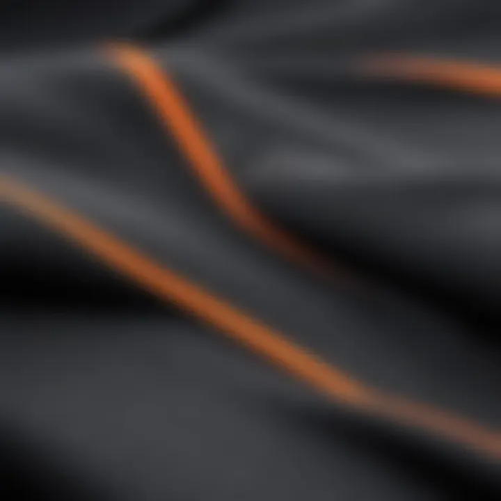 Close-up of high-quality neoprene fabric used in kitesurfing wetsuits