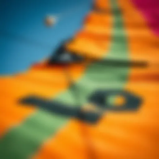 Craftsmanship of Slingshot B2 Kite Detailed view of Slingshot B2 kite fabric and stitching