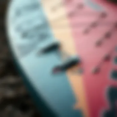 Close-up of Nobile kiteboard materials highlighting craftsmanship