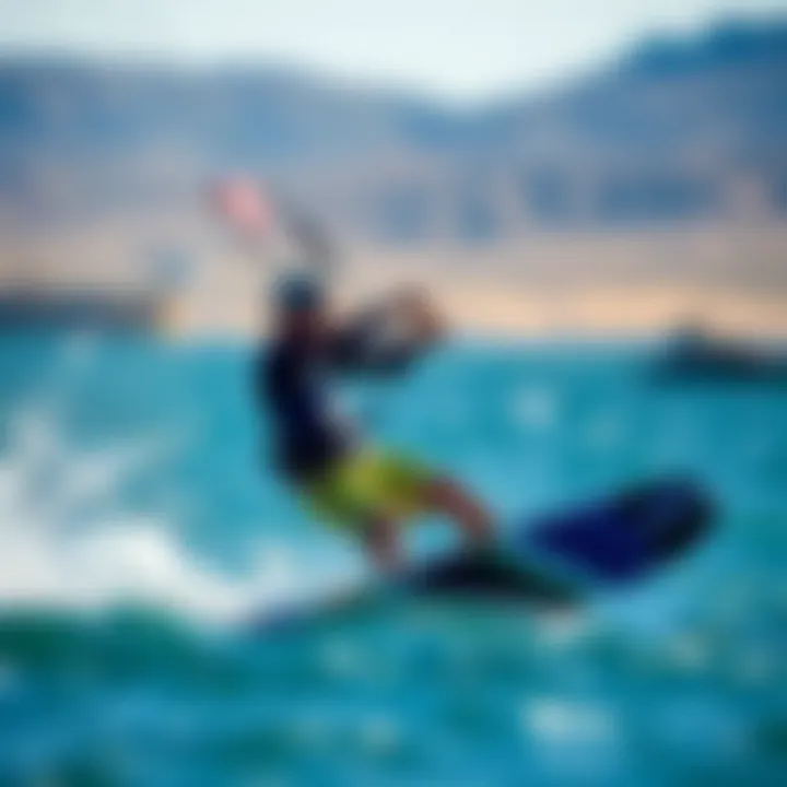 Performance of Patagonia Springsuit in Action Kiteboarder wearing Patagonia springsuit in action on the water