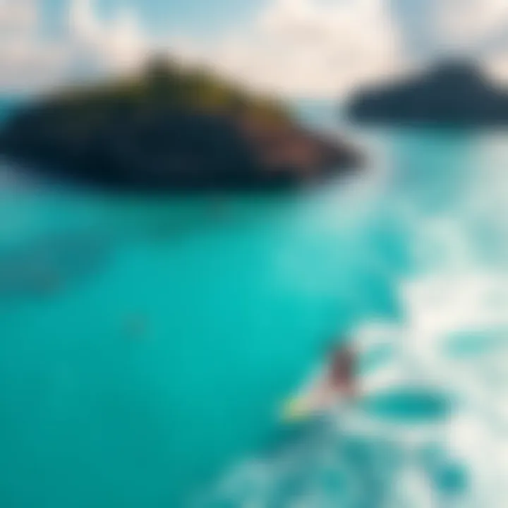 Turquoise Waters of Pelican Bay A breathtaking view of the turquoise waters of Pelican Bay, ideal for kiteboarding.