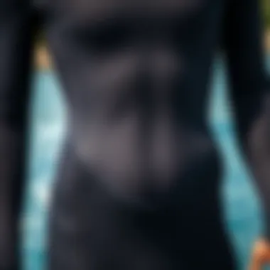 A close-up of seamless wetsuit design for enhanced comfort