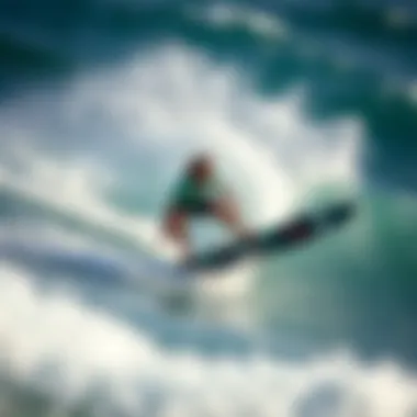 Expert Rider Navigating Waves Rider expertly navigating waves using a hydrofoil