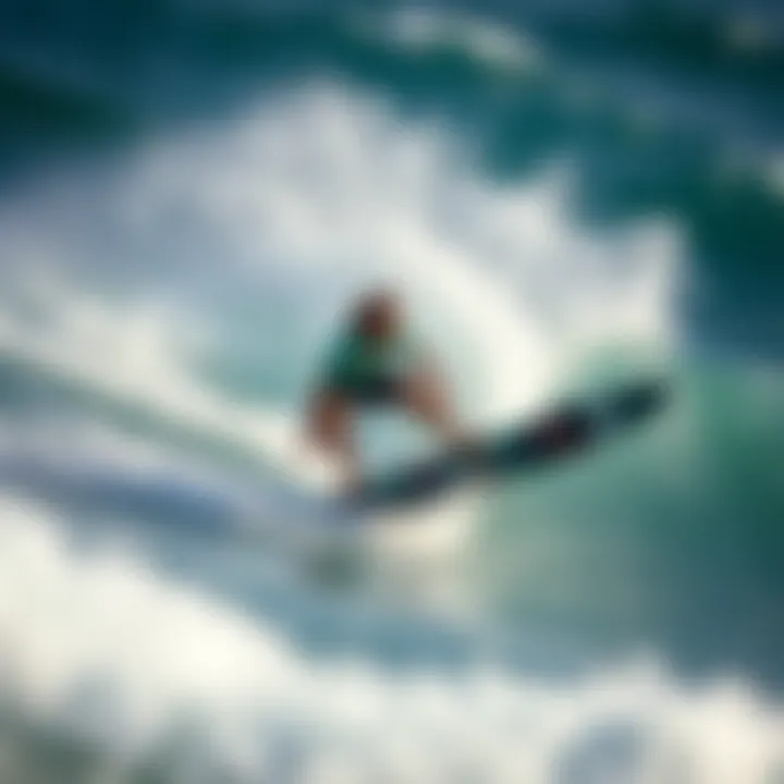 Expert Rider Navigating Waves Rider expertly navigating waves using a hydrofoil