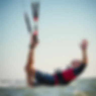 Kiteboarding enthusiast showcasing improved flexibility