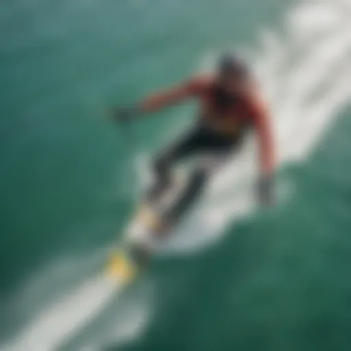 Aerial view of kiteboarders in action showcasing Soloshot technology