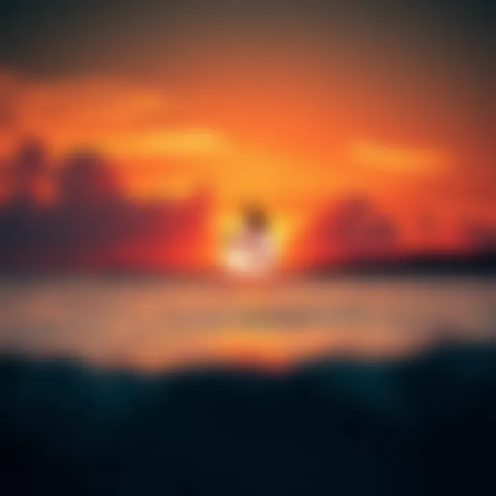 Serene Sunset Over Pelican Bay A serene sunset over Pelican Bay, highlighting the perfect end to a kiteboarding day.