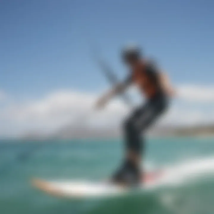 Instructor teaching a student kiteboarding in Tarifa