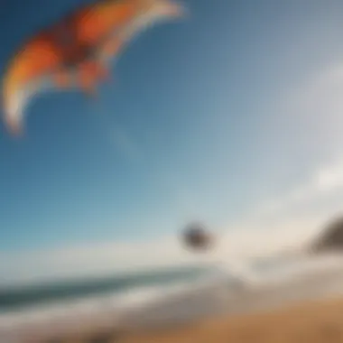 Close-up of a well-maintained kitesurfing kite showcasing its features.