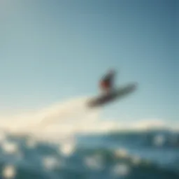 A hover surfer gliding effortlessly above the waves