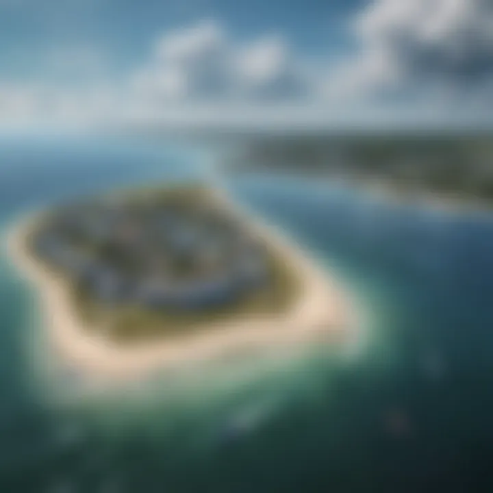 An aerial view of Annapolis' coastline, emphasizing the geographical features affecting marine weather.