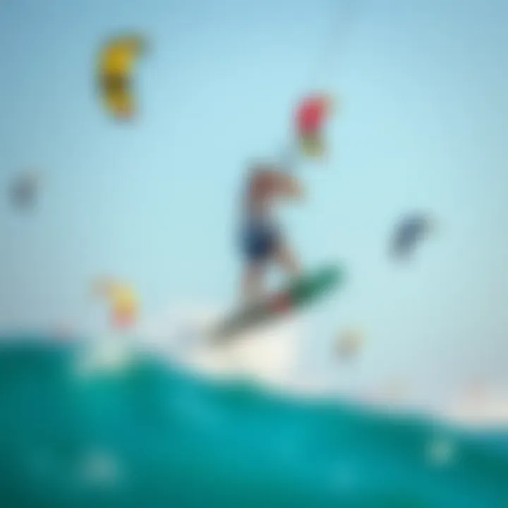 Kiteboarding Tricks with Switchblade Kites Kiteboarder performing tricks with a switchblade kite