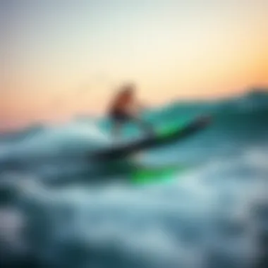 Electric Hydro Board in Action A cutting-edge electric hydro board gliding over ocean waves