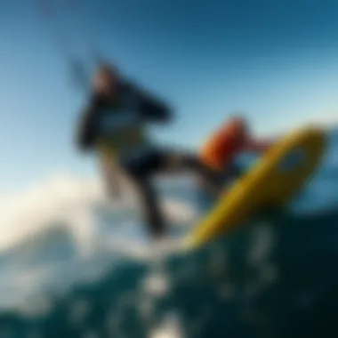 Cold water kiteboarding session showcasing the importance of proper gear