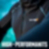 High-Performance Wet Suit Detail Detailed view of a high-performance wet suit for cold water kiteboarding