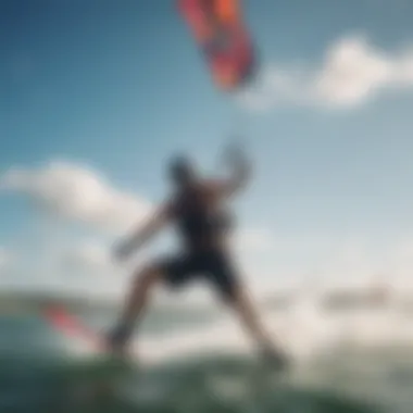 An experienced kiteboarder demonstrating the use of a large kite on the water.