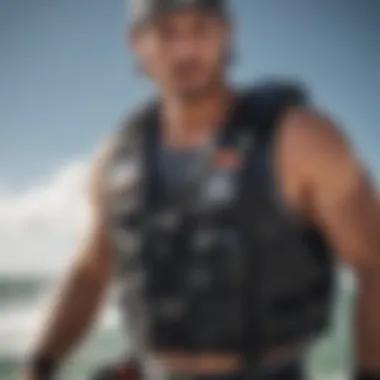 Innovative Features of Impact Vests Close-up of a sleek impact vest with integrated safety features