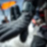 Texture and Flexibility of Neoprene Gloves Close-up view of thin neoprene gloves showcasing their texture and flexibility