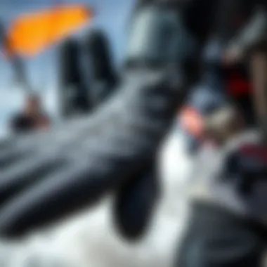 Texture and Flexibility of Neoprene Gloves Close-up view of thin neoprene gloves showcasing their texture and flexibility