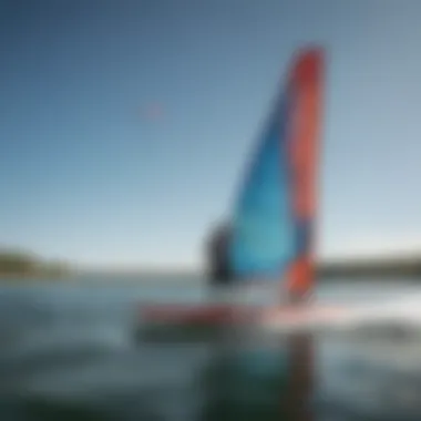 Armstrong Wing Board in action on the water with a kite