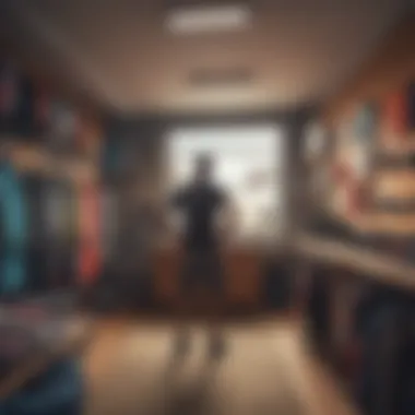 Selecting the Right Kitesurfing Gear A kitesurfer selecting gear at a shop