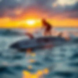 Electric foil surfboard showcasing cutting-edge design and technology