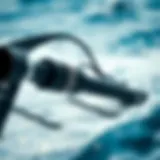 Close-up view of advanced electric hydrofoil technology showcasing its intricate components