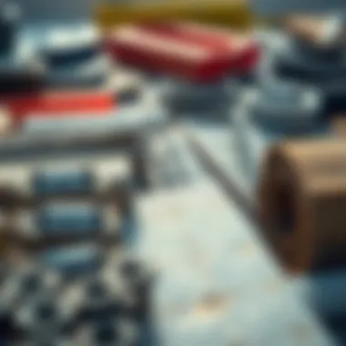 Construction Materials Overview Variety of construction materials used in electric hydrofoils highlighting durability and innovation