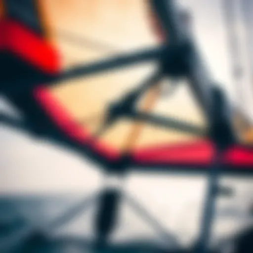 Kite Frame Structure Detailed view of a kite frame showcasing its structure and materials