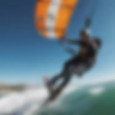 Graphical representation of force vectors in kiteboarding, showing balance and control