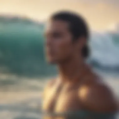 A surfer enjoying the waves while wearing ear plugs