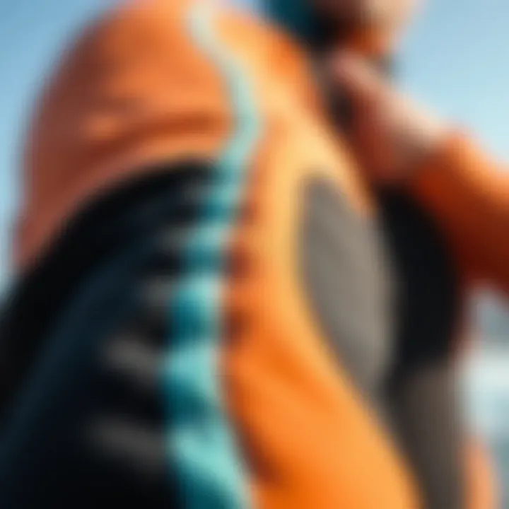 Insulation Properties of 4mm Wetsuits Close-up of wetsuit seams illustrating insulation capabilities