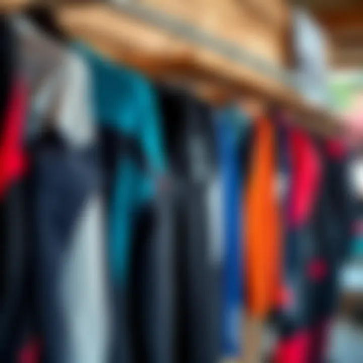 Choosing the Right Fit for Your Wetsuit Different styles and fits of 4mm wetsuits displayed on a rack