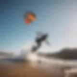 Kiteboarding inflation pump in action on the beach