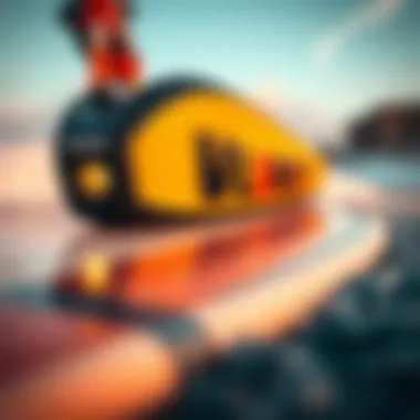 Innovative Technology in Pump Surf Boards Close-up of pump surf board technology