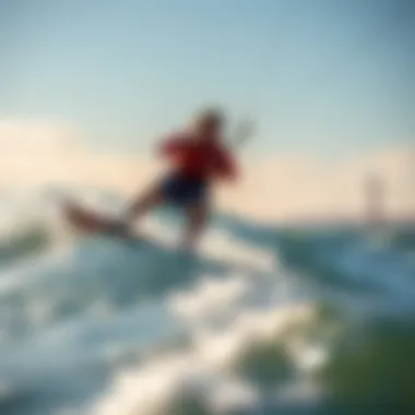 Perfect Kiteboarding Conditions A kiteboarding enthusiast enjoying perfect wind conditions