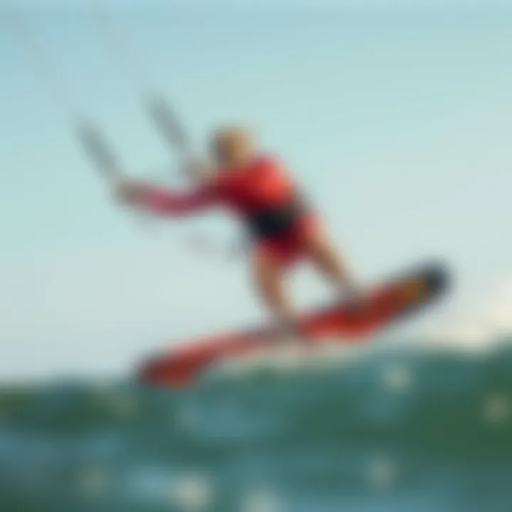 Embracing the Wing Board Experience Kiteboarding enthusiast using a wing board